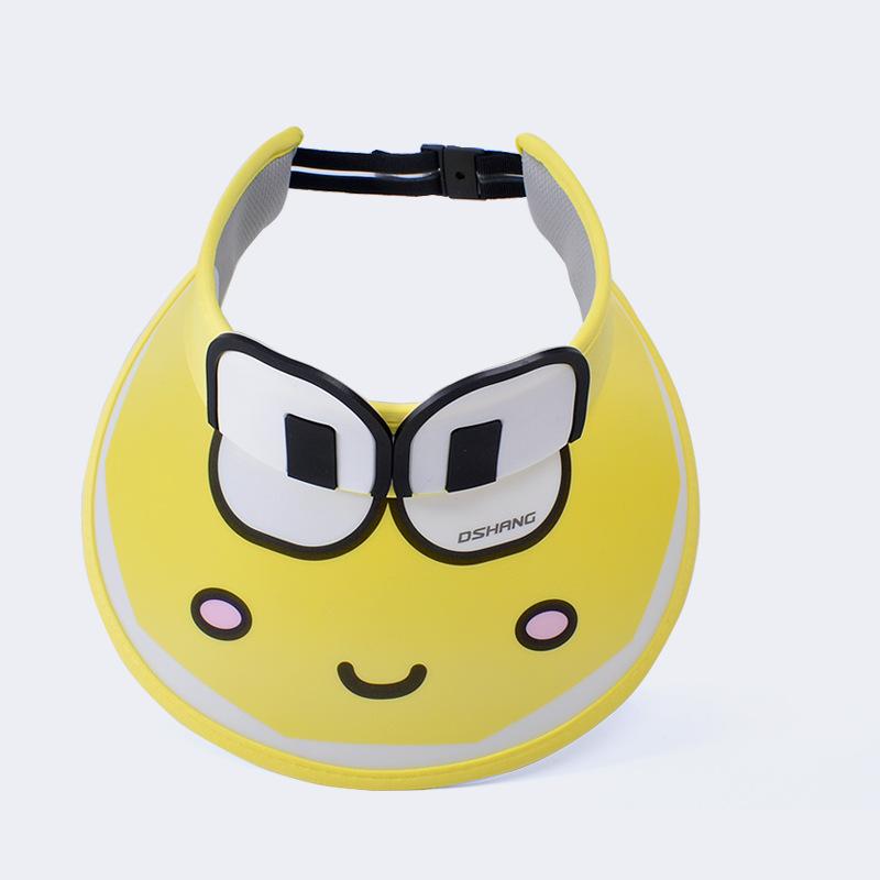 1101 Summer Children's Hats with Fans, Boys and Girls Sunscreen Visor, Cartoon Cute Big Brim Empty Top Hat