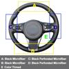 Hand Sewing Car Steering Wheel Cover Wrap For KIA Carnival III 2014 -