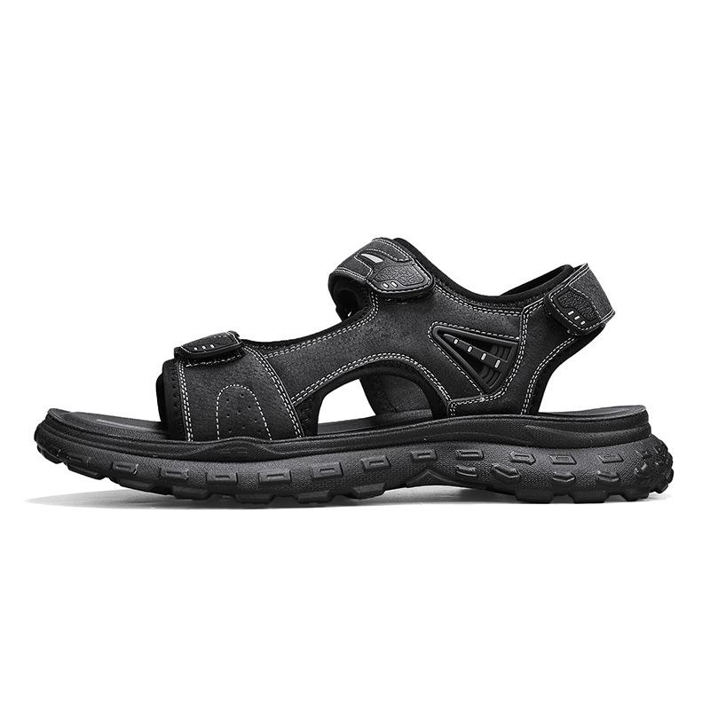Men's Sandals 2024 New Velcro Summer Wear Non-slip and Wear-resistant Outdoor Driving Dual-purpose Sports Beach Shoes