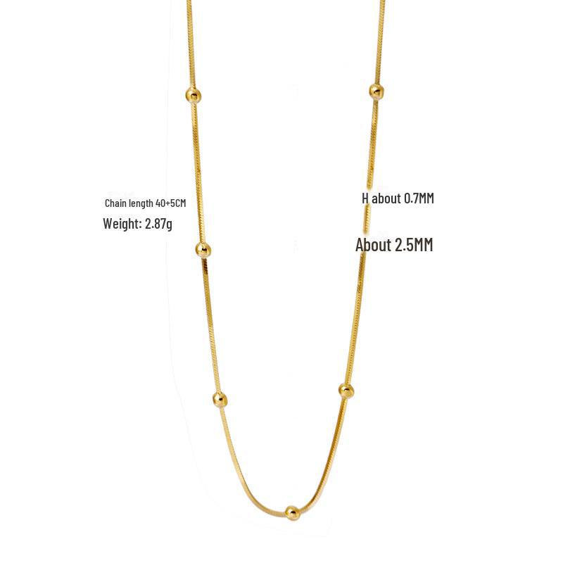 

Женское ожерелье из стерлингового серебра 925 пробы - Цепочка «Змеиная кость», Ключичное украшение с нишевым дизайном высокого класса 925 Silver