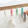 4pcs Punch Free Door Back Hook Carbon Steel Cabinet Storage Rack Creative Closet Hook  Office Table