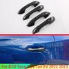 For BYD Tang II EV Tan EV   Carbon Fiber Style Door Handle Cover With Smart Key Hole Catch Cap Trim Molding