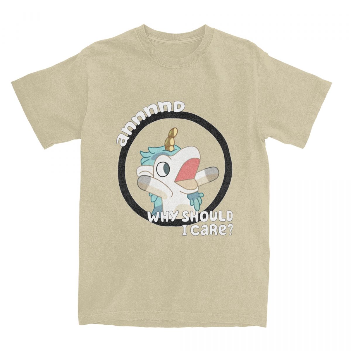 

Смішна футболка Blueys Unicorse Why Should I Care Пляжні повсякденні футболки Бавовняна футболка-новинка для пари З короткими рукавами Топ-футболки 2XL