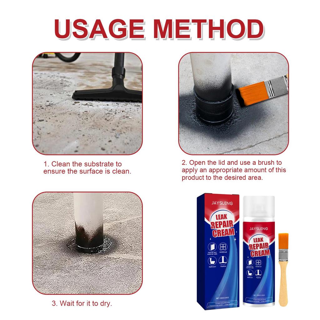 Leak Repair Agent Bathroom Pipe Wall High Temperature Resistant Waterproof Moisture Proof Crack Sealant