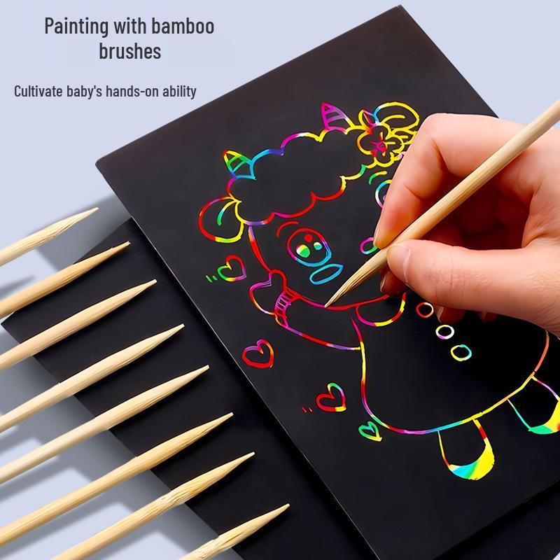 Children's Colorful DIY Scratch Art Book: Creative Graffiti & Kindergarten Art Paper