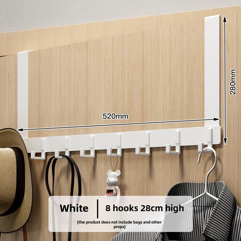 Punch-Free Over-the-Door Coat Rack & Wall-Mounted Hook Organizer