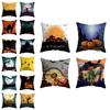 Kissenbezug mit Halloween-Motiv aus superweichem Kurzflor-Veloursmaterial