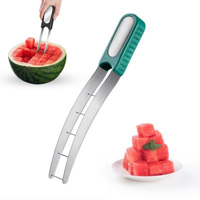 Cortador Rallador de Sandía Acero Inoxidable 304 Cortador de Cubos de Sandía Cortador de Melón para Ensalada de Frutas