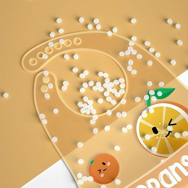 Baby Silicone Bib Cartoon Feeding Bib Waterproof Infant Boy Girl Washable Bib Food Spill Protective Bib with Food Pocket