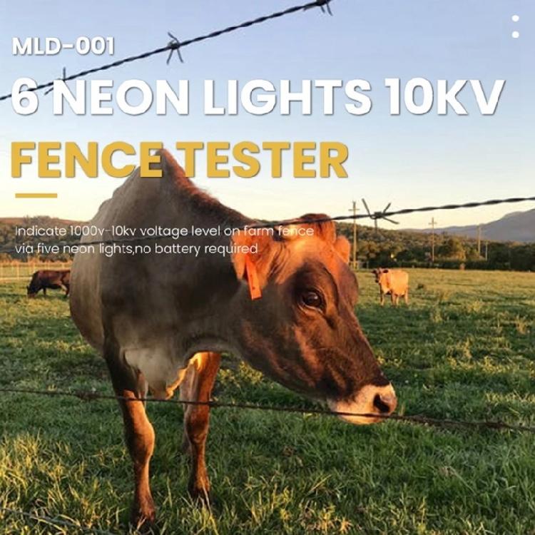 Electric Fence Tester 10000V Electric Meter No ABS Construction 6 LED Indicators Electric Meter for Farm Fence Systems