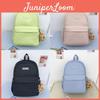 Simple Solid Color Student Backpack With Lightweight Design And Padded Straps For Middle School