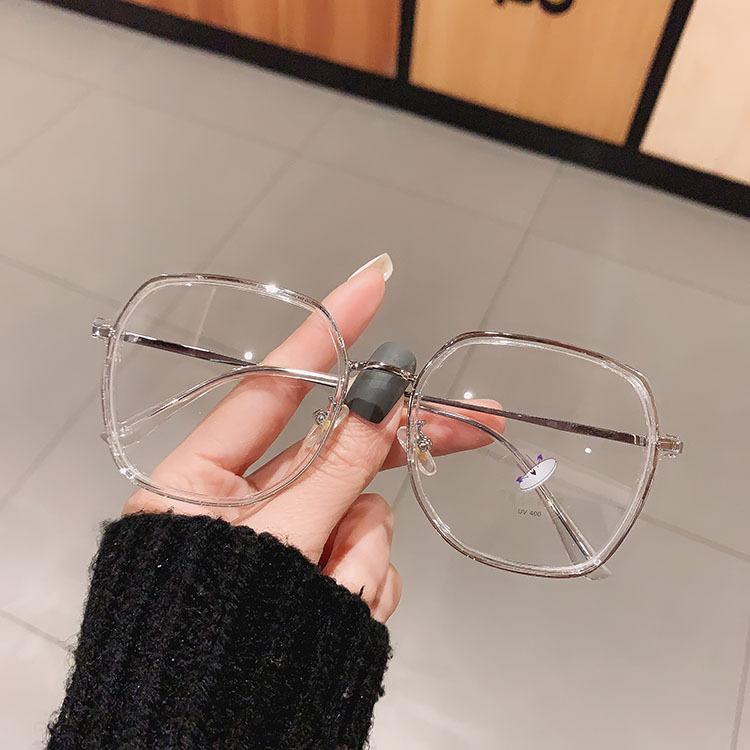 New Brand Beige White Green Round Transparent Anti Blue Light Glasses Frame Vintage Korean Women Eyeglasses