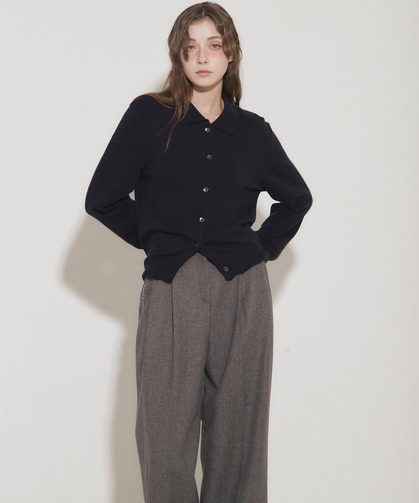 Eoboneoseu Wool Double Pleated Slacks [Gray]