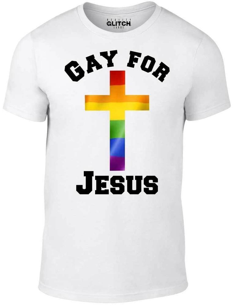 

Gay for Jesus T-Shirt - Funny t shirt religion Christ joke retro bible pride 4XL