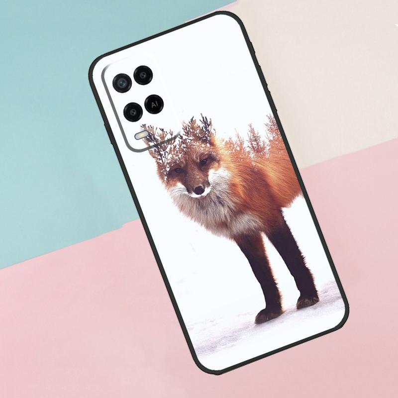 Fox Animal Pattern For Oppo A17 A77 A60 A74 A94 A54 A18 A38 A58 A78 A98 A40 A80 A16 A76 A96 A15 A57S Phone Case