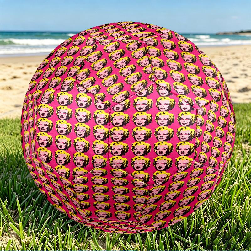 Marilyn Monroe Print Size 5 Soccer Ball, PU Wear Resistant Football for Match Training and Daily Practice, Birthday Gift for Soccer Fans