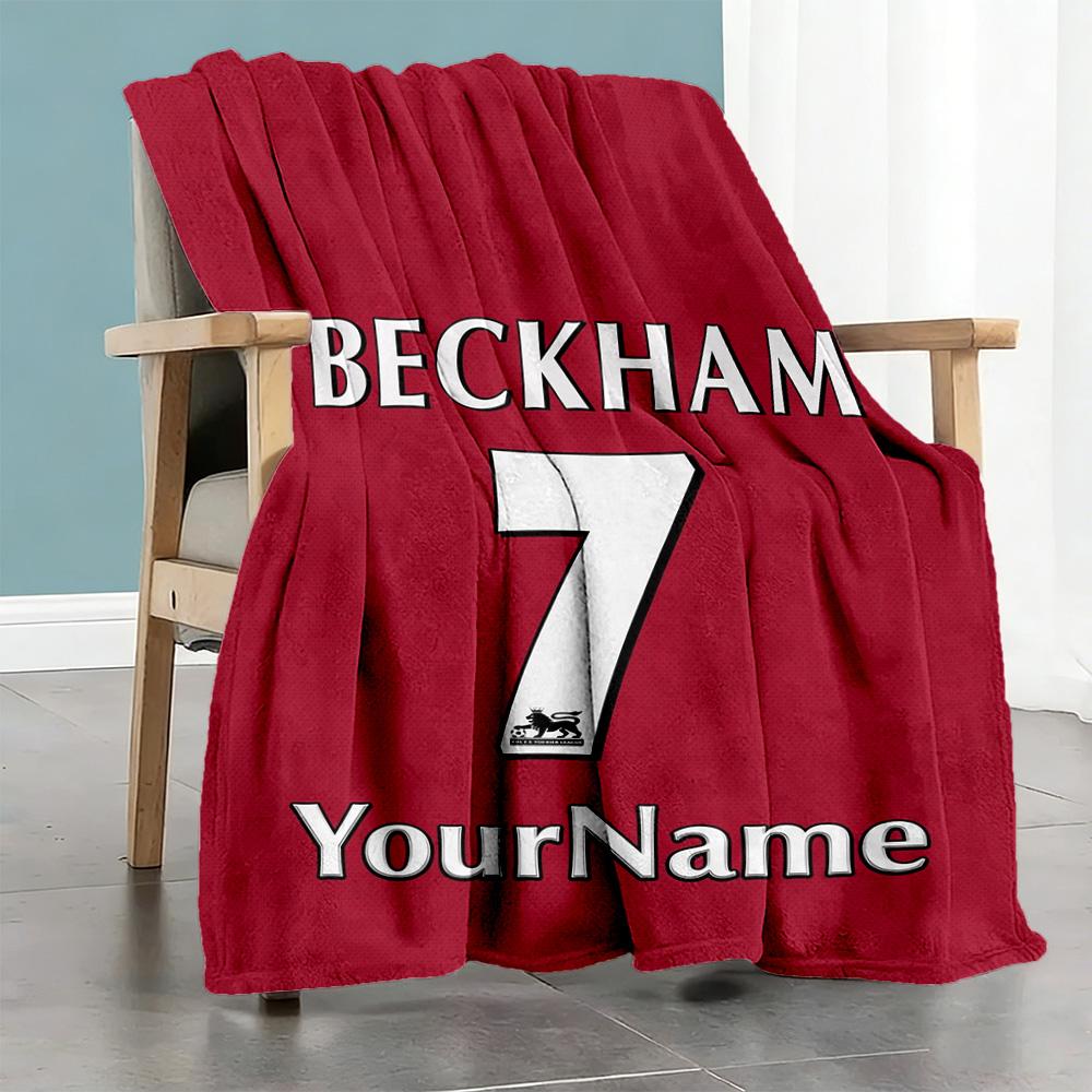 Manchester Customize Your Name Blanket Lightweight Personalized Blanket Soft Warm Cozy Great for Seaside Home Decor Nap Living Room