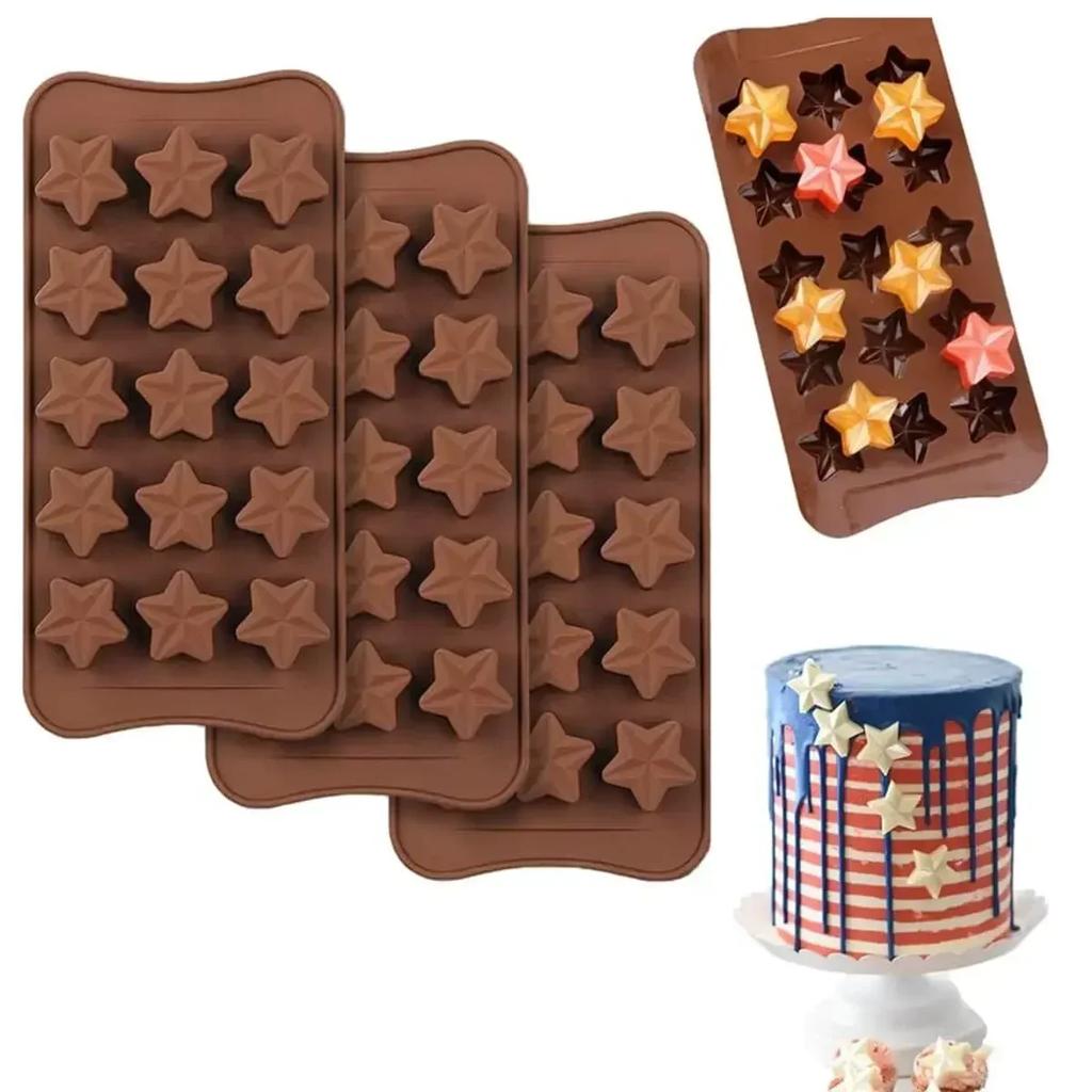 1pc-pentagram Chocolate Mold Silicone Cake Mold Ice Grid DIY Baking Mold