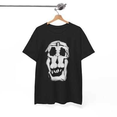 T-shirt z czaszką Salvadora Dalego | Surrealistyczny gotycki t-shirt | Gotycki t-shirt | Koszulka z czaszką