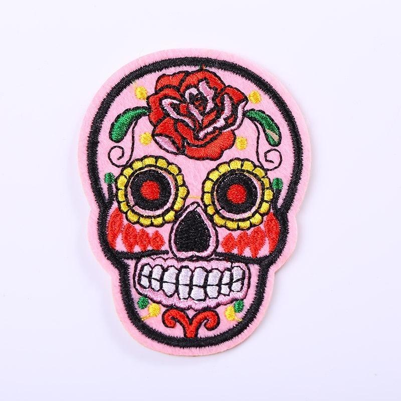 8Pcs Emoji Expression Emboidery Patches Patch Exaggerated Fabric Applique Ornaments Accessories 6.2x