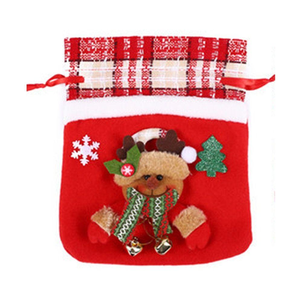 

Storage Elk Bell Snowman Christmas Tree Ornaments Christmas Handbags Kids Candy Bags Storage Bags elk