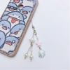 Long Tassels Phone Lanyard Stylish Beaded Wrist Strap Detachable Lasers Shells Phone Chain Keyring Portable Accessory