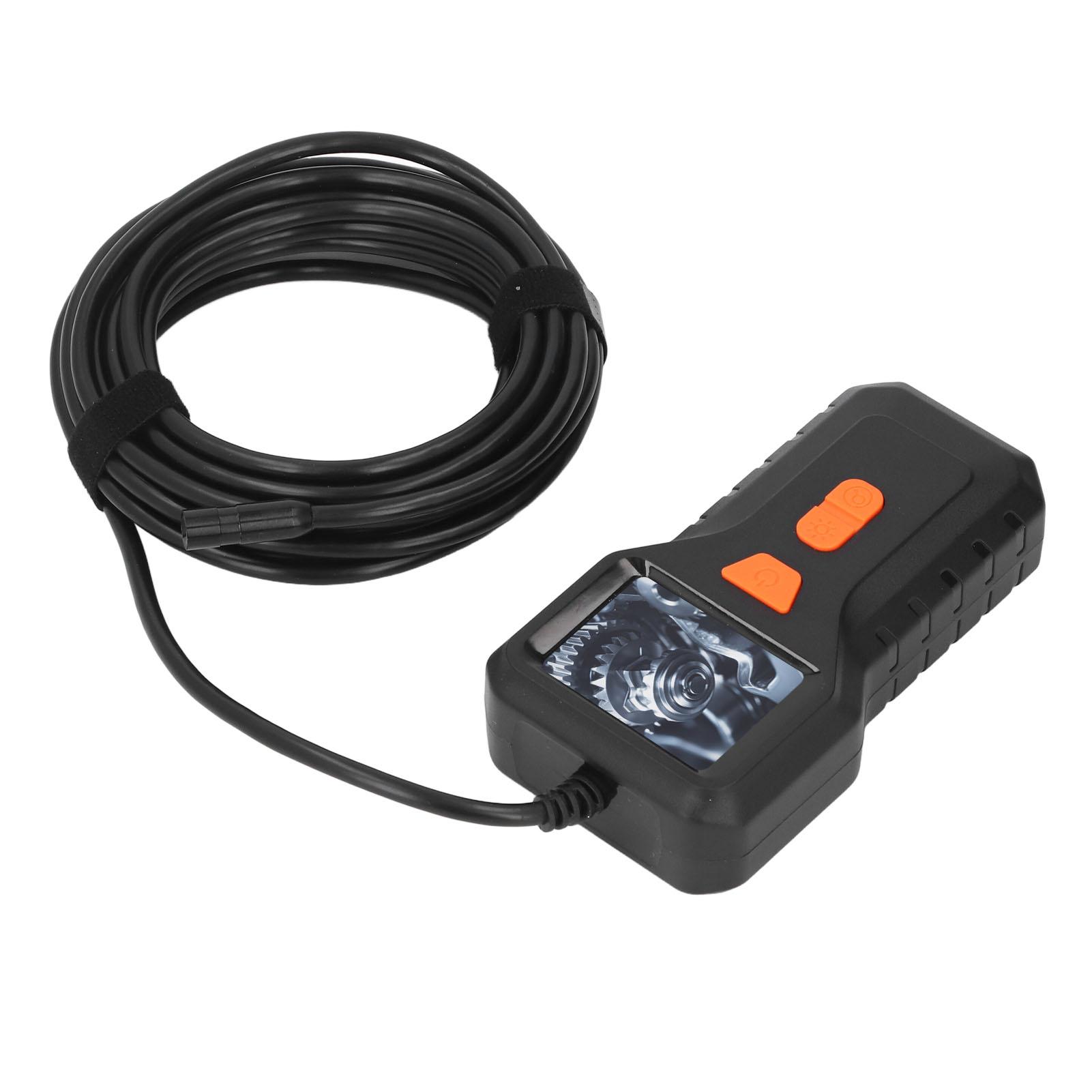 Промышленная инспекционная камера с 2-дюймовым HD-дисплеем, портативная, с кабелем 5 метров, объективом 8 мм, цифровая камера-змеевик.