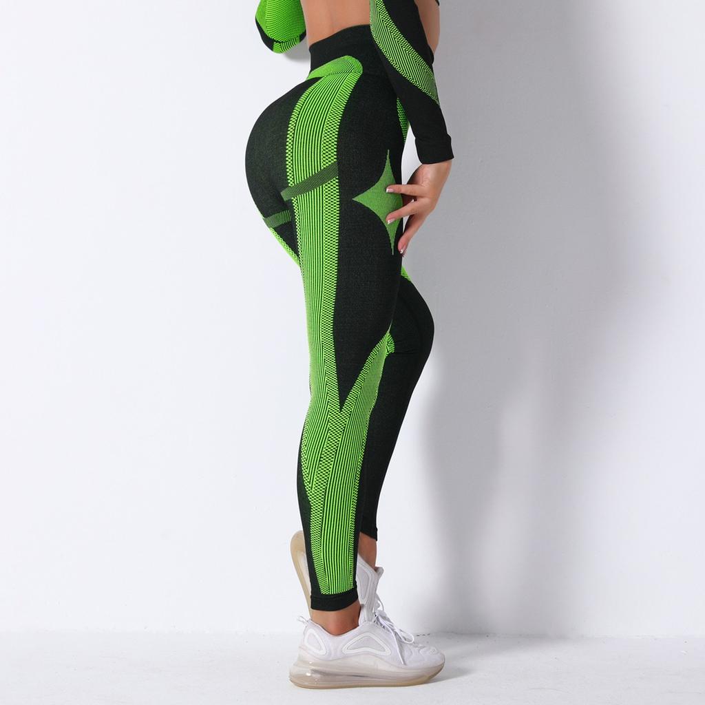 Women's Seamless Knitting High Waist Tight Fitting Hip Lift Motion Yoga Pants