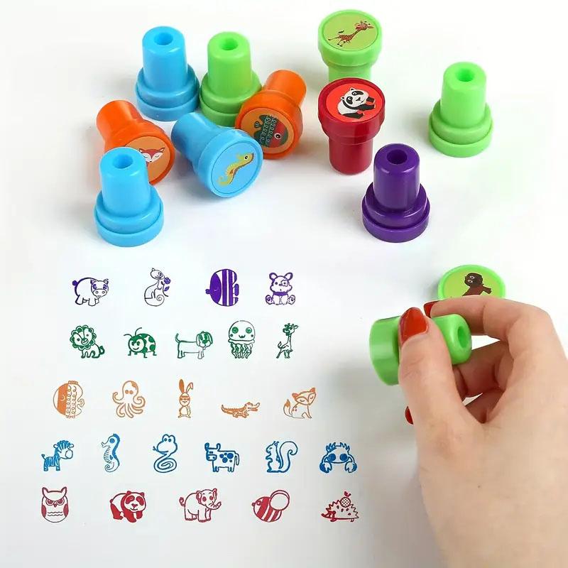 Cute Cartoon Animal Stamps Toy for Creative Entertainment  Students Toy DIY Crafts  Children's Toy Holiday Gifts