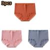 3 Pcs/lot Women's Underpants Soft Cotton Panties Girls High Waist Briefs Striped Panty Sexy Female Underwear Big Size M-XXL