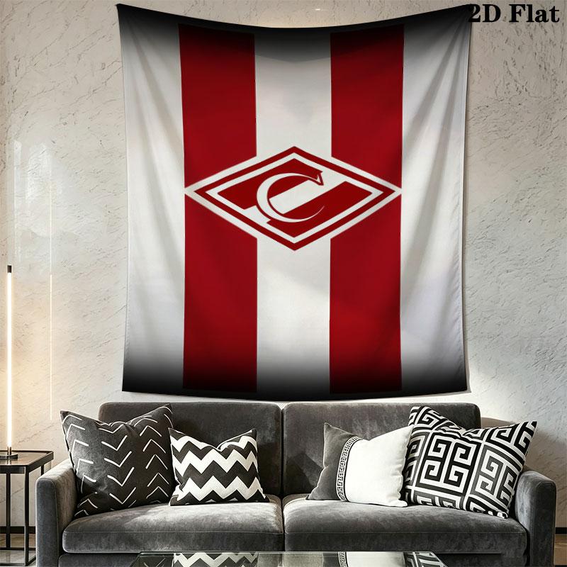 Spartak Moscow Champion Wall Hanging Printed Fabric Blanket Decorative Tapestries for Bedroom Living Room Home Decor