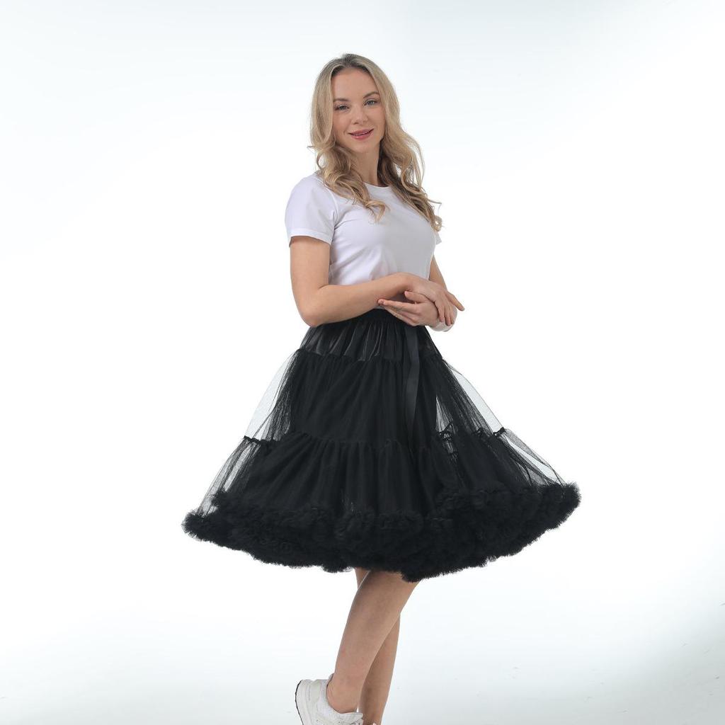 Adult Lolita Super Puffy Hexagonal Mesh Skirt Petticoat for Cosplay Dance