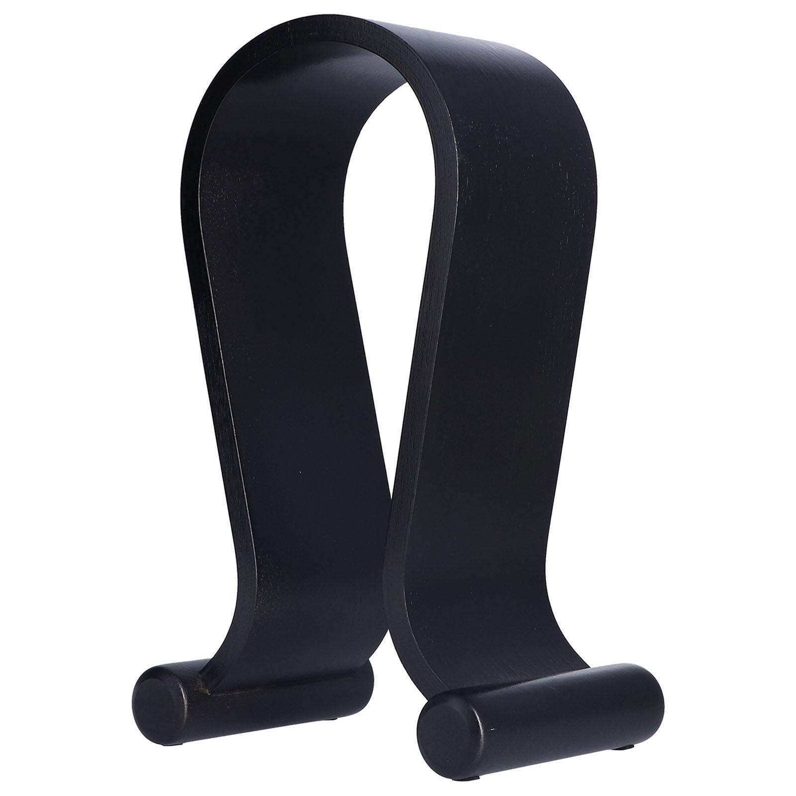 

Подставка для наушников U-образная черная простая деревянная арочная подставка для наушников с резиновыми ножками для офиса и студии