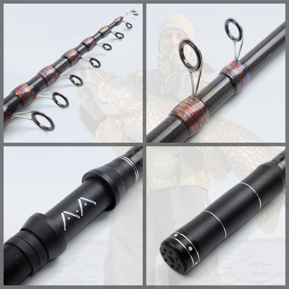 Ultra-Short Portable Retractable Carbon Lure Fishing Rod - All-Water & General Purpose