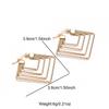 Atoztide Fashion Hollow Bamboo Hoop Earrings for Women Stainless Steel Jewelry Beads Ear Loop Threaded Earrings Mothers Day Gift