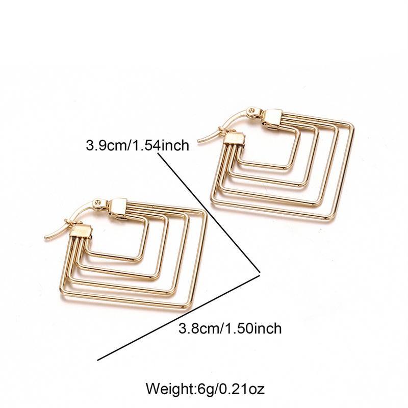 Atoztide Fashion Hollow Bamboo Hoop Earrings for Women Stainless Steel Jewelry Beads Ear Loop Threaded Earrings Mothers Day Gift