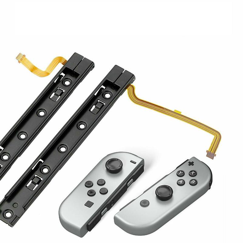 Reservedel Høyre og Venstre Glideskinne med Flexkabel For Switch Metallstyreskinne Konsoll Joycon Ns Tilbehør Reparationsdel