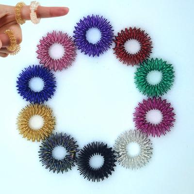 5 pezzi durevoli per uso a lungo termine anelli antistress in metallo mini cerchi per massaggio a molla forniture per la casa