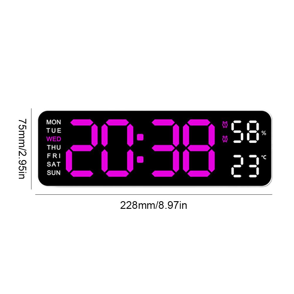 LED Desk Alarm Clock Digital Alarm Clock Multifunctional Electronic Wall Clock USB Charging Bedside Alarm Clock for Home Office