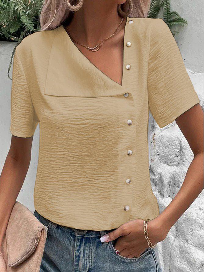 

2023 Европейская и Американская Весна/Лето Женская Рубашка Плюс Размер Ретро Из Хлопка и Льна С Коротким Рукавом Для Езды На Пригородах