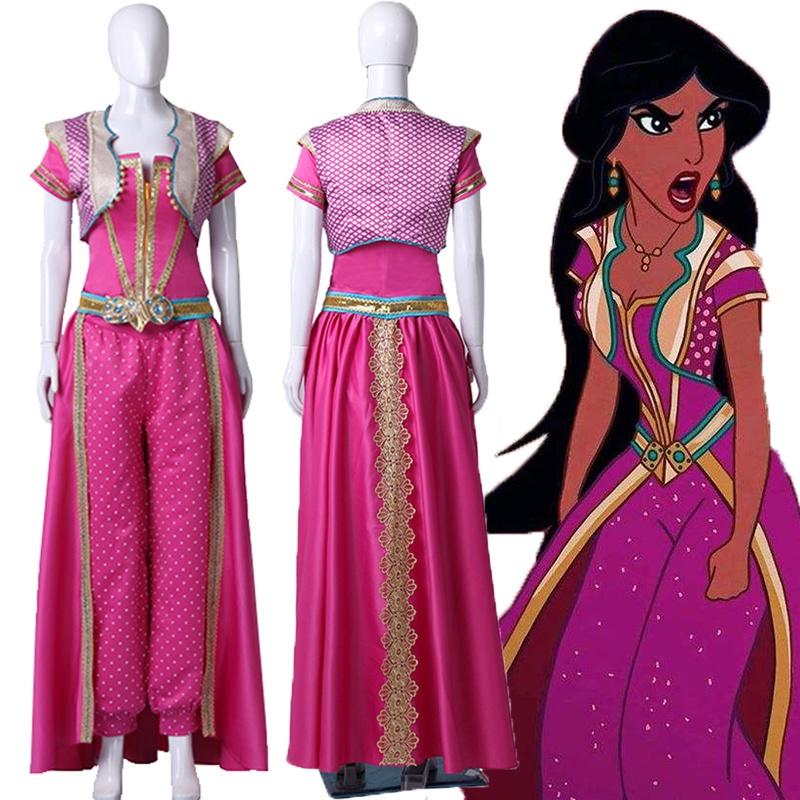 Enchanting Adult Aladdin Princess Jasmine Dress Cosplay Costume For Women