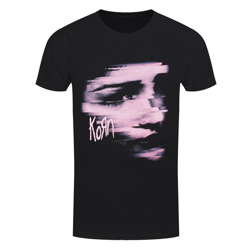 Korn TShirt Chopped Face Rock Band New Black Official S