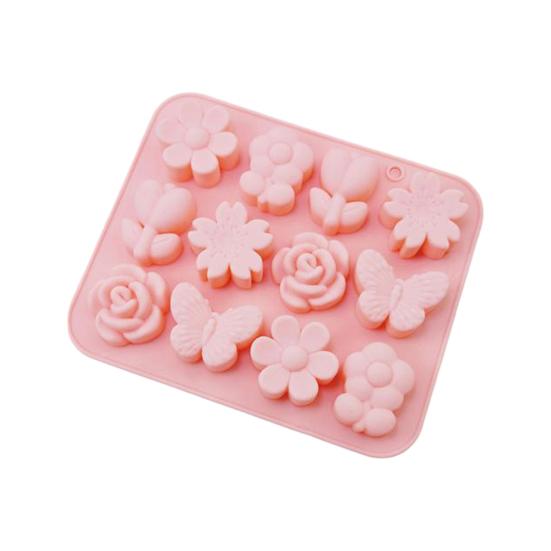 Flower And Leaf Silicone Mold Chocolate Pudding Cake Baking Mold Cake Decoration Reusable DIY Drip Glue Clay Mold