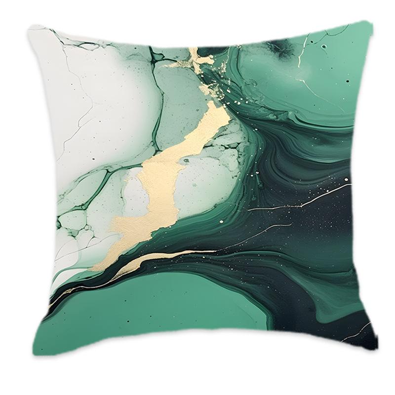 New Green Marble Gilt Series Pillows, Comfortable and Soft, Car Home, Bedroom, Bedside Pillows, Cushions