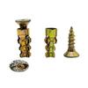 6x14mm Expansion Screws, Flat-Fit Countersunk Head for Cabinet Hinge Repair, Heavy-Duty Steel Wall Wood Expansion Screws, Strong Grip Thread Repair