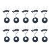 60pcs 10 Groups Space Beans Fishing Gear M L Black Rubber Oval/ Cylinder Stopper Fishing Bobber Tool Equipment