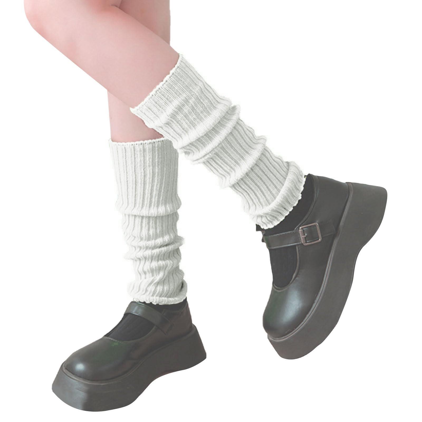 

Женские вязаные носки Cover Spring Mid-tube Stacked Socks One Size белый