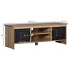 HOMCOM - Meuble TV - Panneau De Particules Classe E1 - 109x35x38cm - Brun Clair, Noir