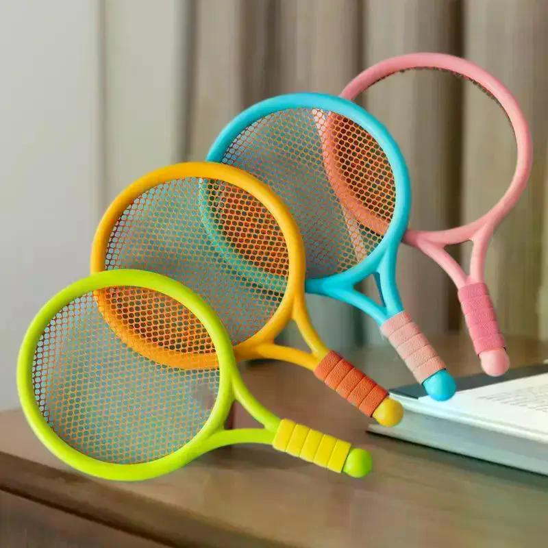 1 SetLightweight Children Tennis Badminton Tennis Racquets Kids Badminton Rackets Kit Parent Child Interactive Toys For Children