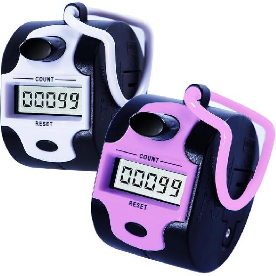 Handy Counter Click Manual Digital clicker Stitch Tally Counters Finger Mechanical Palm Handheld Pitch 5-Digit Electronic Display Click Counter